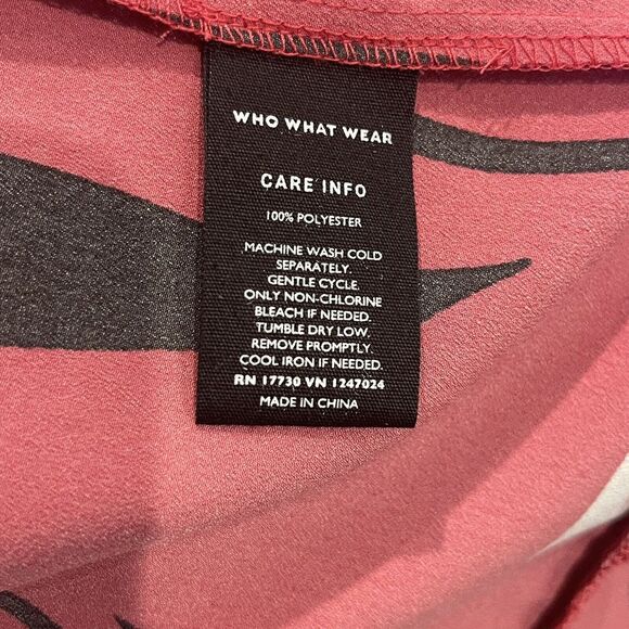 Who What Wear Dress Women's XS Retro Tropical Floral Flutter Sleeve Ruffle NWT - Picture 9 of 11